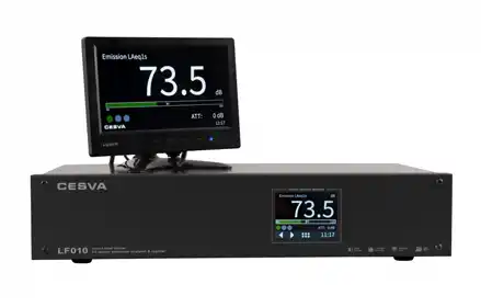 Sound limiting service with CESVA limiters and VisualPlanet measurements with a sound level meter.