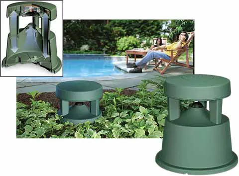 Outdoor speakers for gardens offering 360-degree sound